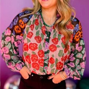 JODIFL Multicolor Floral Blouse